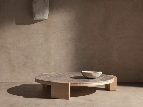 KĀNA OBJECTS HIKU TEA TABLE / STONE
