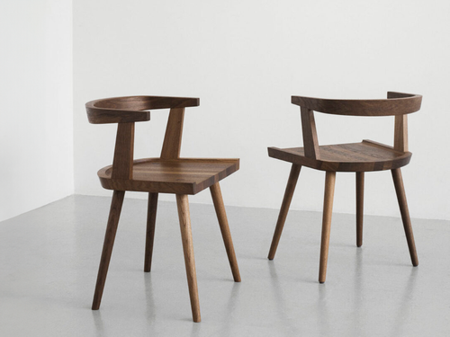 KBH CHAIR / FUMED OAK W20” x D18” x H27” x SH18"
