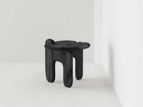 FAYE TOOGOOD PALETTE SIDE TABLE / SCORCHED OAK H19.3" x W20.5" x D20.1"