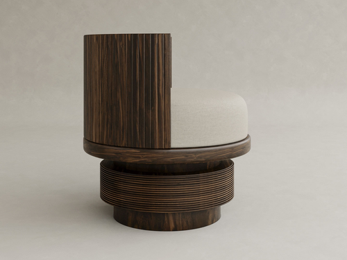 GALERIE NAINOA TORU ARMCHAIR 02 W25.5" x D25.25" x H27.25" x SH18.75"