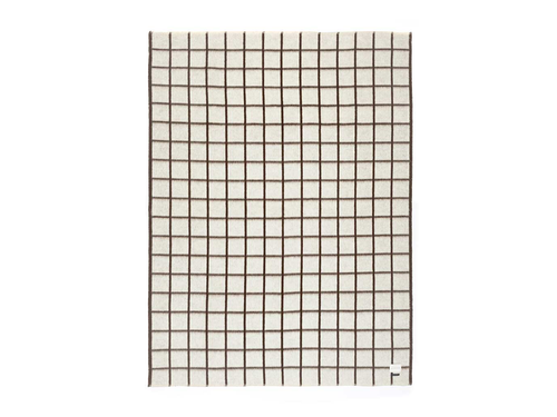 BLACKSAW UMI THROW IVORY / COFFEE GRID W59" x L79"