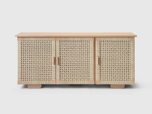 LUTECA WOVEN CREDENZA / 3 DOOR W66.5" x D20.5" x H29.5"