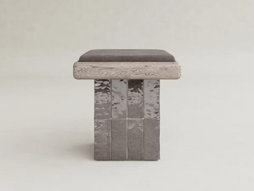 GALERIE NAINOA LUME STOOL 01 W17" x D17" x H17.5"