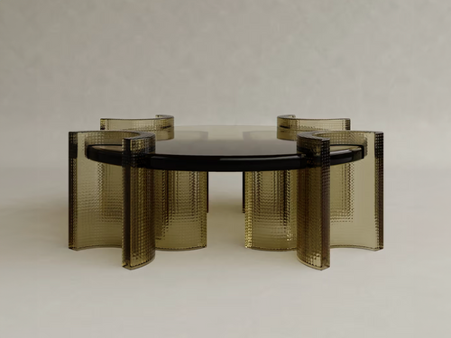 GALERIE NAINOA LIRA COFFEE TABLE 02 W43.25" x D42.25" x H15.75"