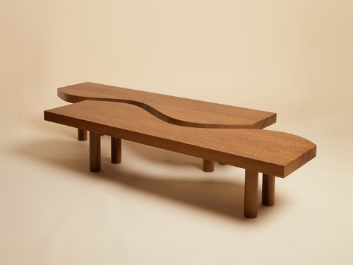 STUDIO EBUR CAMEL COFFEE TABLE H12.2" x W78.7" x D35.4"