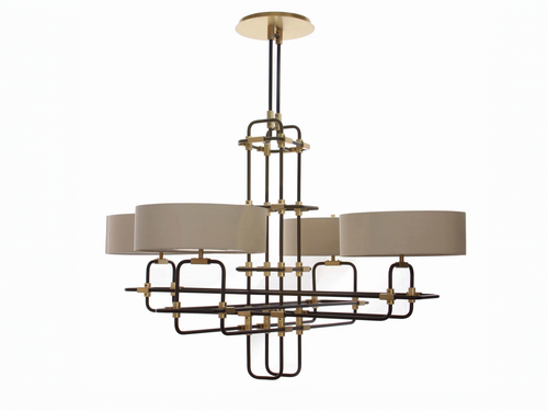 MARTIN HUXFORD BREUER 4 ARM CHANDELIER W43" x D43" x H23.5"