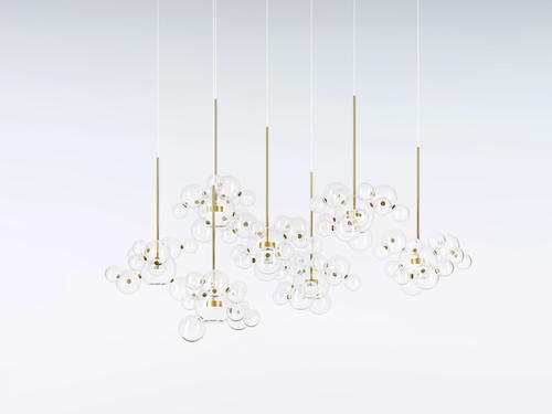 GIOPATO & COOMBES BOLLE CHANDELIER ZIGZAG 98 / SMALL W63.5" x H45.5"