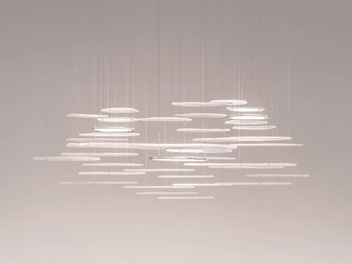 GIOPATO & COOMBES BRUMA CHANDELIER DENSE 125 W49" x D17.5" x H19"