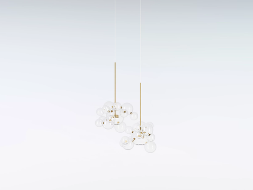 GIOPATO & COOMBES BOLLE CHANDELIER CIRCULAR 28 / SMALL W27.5" x H33.5"