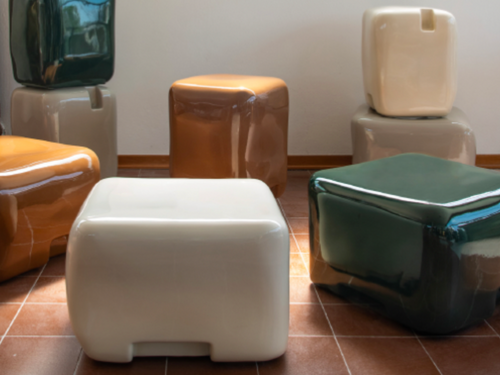 FAYE TOOGOOD STUDIO COBBLE LOW SIDE TABLE / STOOL H13" x W20.5" x D20.5"