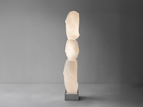 GIOPATO & COOMBES NOKORI SAN TRIO FLOOR LAMP / BLOCK BASE W11.5" x D11.5" x H66"