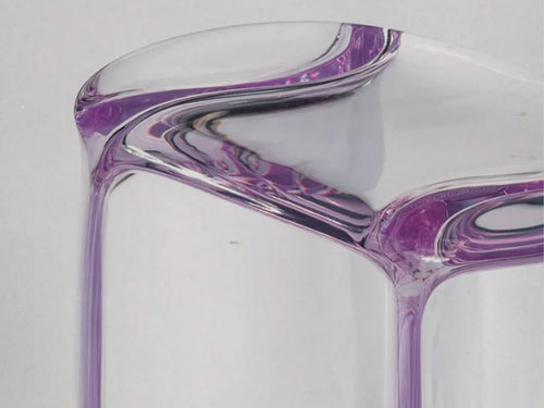 STUDIO COBER LIQUID STOOL / TRANSPARENT PURPLE W17.7" x D11.8" x H17.7"