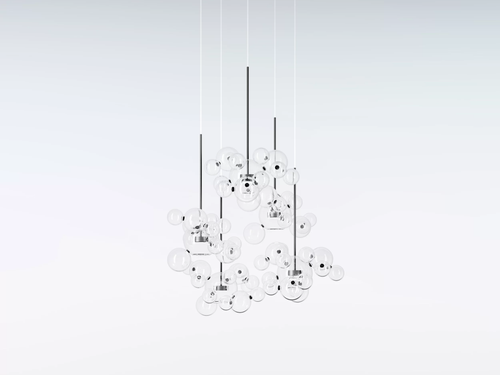 GIOPATO & COOMBES BOLLE CHANDELIER CIRCULAR 70 / SMALL Ø40" x H49"