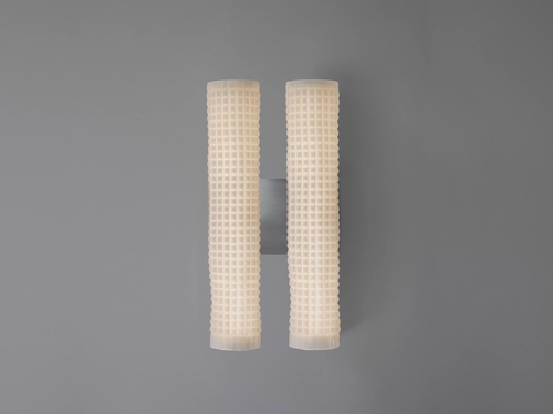 GIOPATO & COOMBES NOKORI ICHI WALL SCONCE 45 DUO / BLOCK BASE W9" x D3.5" x H17.5"