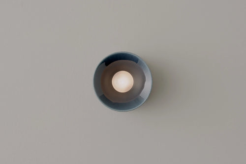 VOLKER HAUG STUDIO ANTON CERAMIC BLUE SCONCE / MINI Ø5.1" x D3.4"