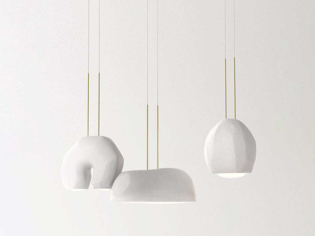 GIOPATO & COOMBES MOONSTONE LINEAR CHANDELIER 03 W58