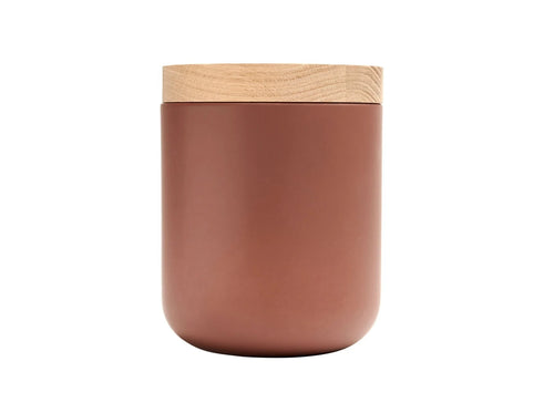 WHEN OBJECTS WORK VINCENT VAN DUYSEN MOCCA CANISTER + OAK LID 6" x 6" 3cm **