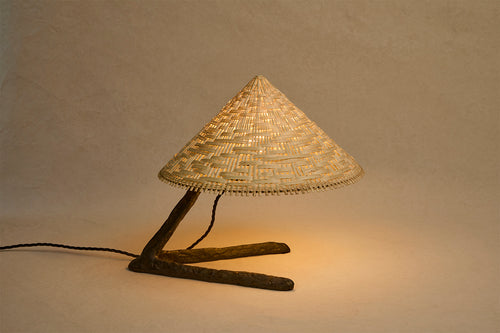 MICHAËL VERHEYDEN TIBU TABLE LAMP / RATTAN 13.7" x 13.7"