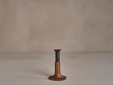 Load image into Gallery viewer, WHEN OBJECTS WORK VALERIE CHOMARAT BRONZE CANDLE HOLDER / WALNUT **
