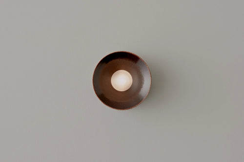 VOLKER HAUG STUDIO ANTON CERAMIC BROWN SCONCE / MINI Ø5.1" x D3.4"