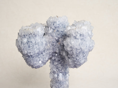 MARK STURKENBOOM OVERGROWN SMALL CRYSTAL CANDELABRA / SMOKE H12" x Ø10"