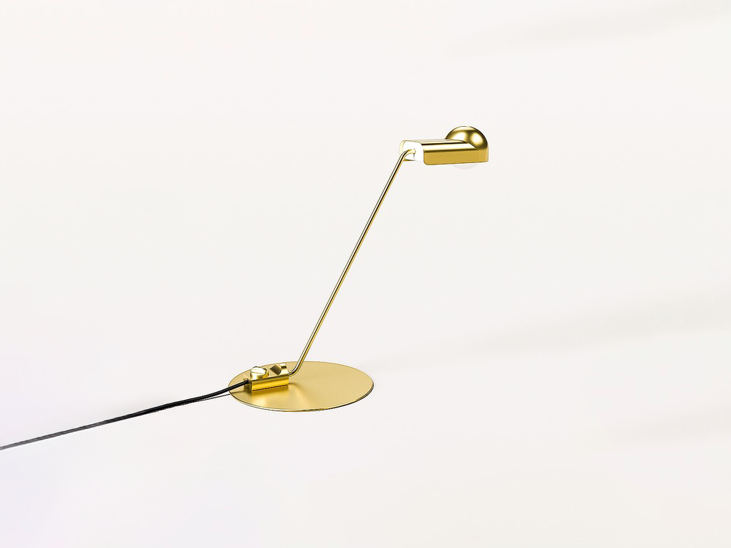 KARAKTER JOE COLOMBO DOMO TABLE LAMP BRASS  H20.5