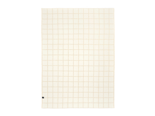 BLACKSAW UMI THROW / LIMESTONE MELANGE & IVORY GRID W59" x L79"