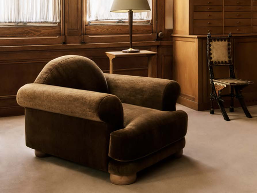 PIERRE AUGUSTIN ROSE SAINT GERMAIN ARMCHAIR W40.5" x D45.3" x H32.3" x SH16.9"
