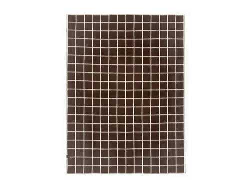 BLACKSAW UMI THROW IVORY / COFFEE GRID W59" x L79"