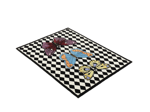 CC-TAPIS FORNASETTI FARFALLE E LOSANGHE RUG 3' x 3'9"