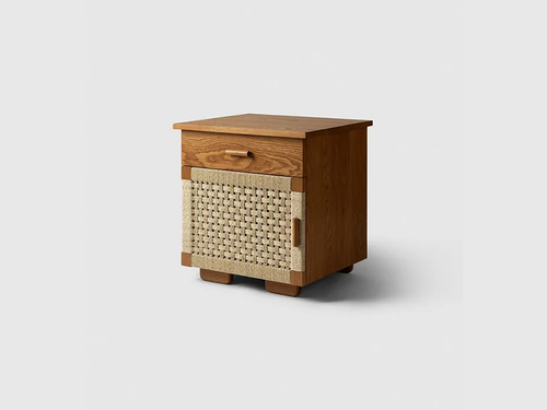 LUTECA WOVEN NIGHTSTAND / SINGLE DRAWER W24" x D20.5" x H24"