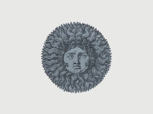 CC-TAPIS FORNASETTI RE SOLE RUG 8'2" x 8'2"