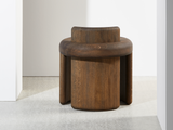 Load image into Gallery viewer, COLLECTION PARTICULIÈRE LUCA ERBA KAFA STOOL / WOOD Ø19.7&quot; x H21.7&quot;
