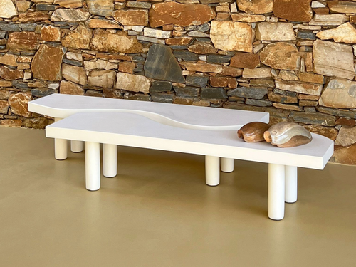 STUDIO EBUR CAMEL COFFEE TABLE H12.2" x W78.7" x D35.4"
