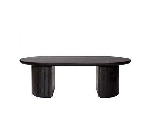 GUBI MOON DINING TABLE STAINED VENEER OAK LACQERED