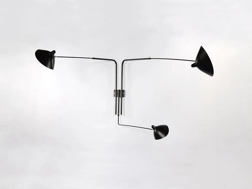 SERGE MOUILLE ROTATING 3 ARM SCONCE