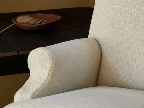 COLLETT & VICTOR ASTER CHAIR / SLIP COVERED H33.5" x D39.5" x W30.5" x SH14.5"