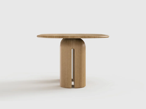 LUTECA OCO OVAL DINING TABLE / 2 PEDESTAL