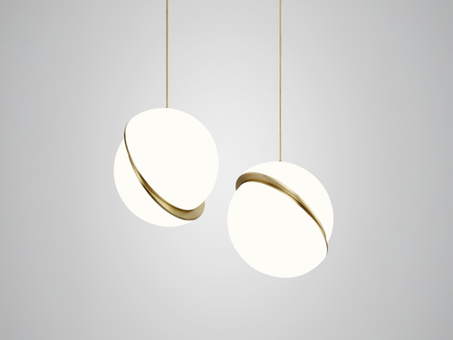 LEE BROOM CRESCENT LIGHT PENDANT Ø15" x H17"