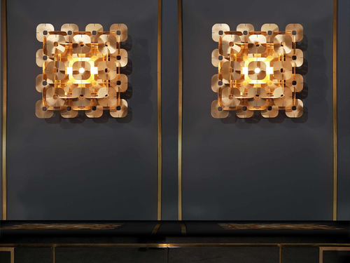 MARTIN HUXFORD ELEMENT SQUARED WALL SCONCE H13.25" x W13.25" x D6"