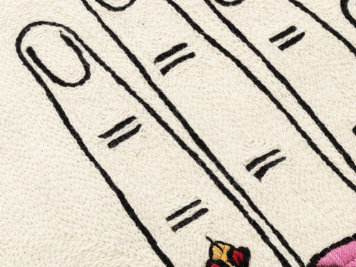 CC-TAPIS FORNASETTI MANO CON GIOIELLI RUG 2'3" x 4'9"