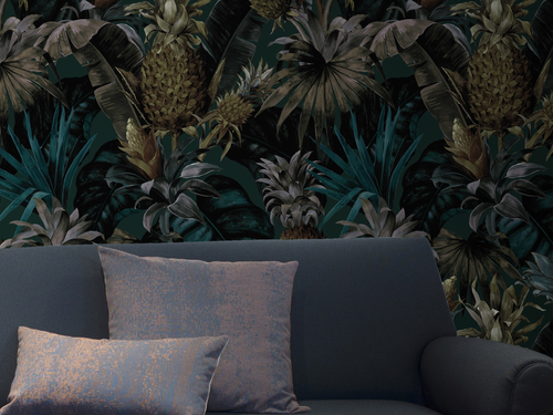 PASCALE RISBOURG TROPICAL PINEAPPLE WALLPAPER