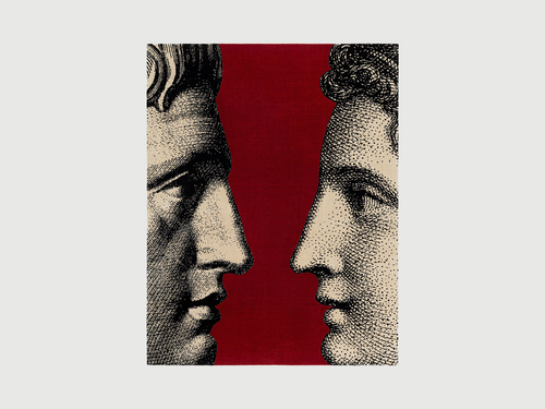 CC-TAPIS FORNASETTI PROFILI RUG / COLORS 7'5" x 9'8"