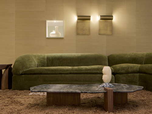 TACCHINI ROBERTO SIRONI PIETRA FORMA COFFEE TABLE W69" x D36" x H11"