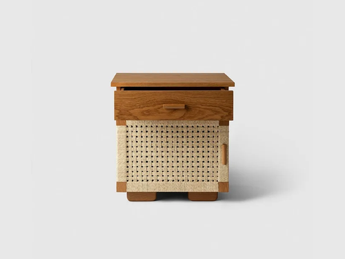 LUTECA WOVEN NIGHTSTAND / SINGLE DRAWER W24" x D20.5" x H24"