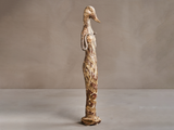 Load image into Gallery viewer, ROBIN WHITEMAN BIRD TOTEM H18&quot;  x Ø4&quot;

