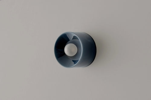 VOLKER HAUG STUDIO ANTON CERAMIC BLUE SCONCE / MINI Ø5.1" x D3.4"