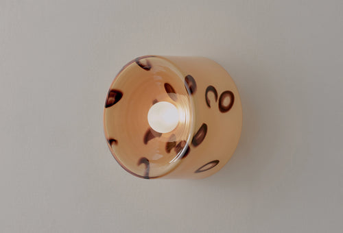 VOLKER HAUG STUDIO ANTON BLOWN GLASS SCONCE / PATTERN Ø7" x D3.9"