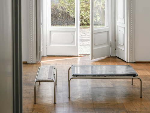DALMOTO MARMORINO TABLE W26.5" x D21.6" x H18"