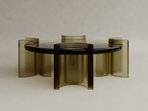 GALERIE NAINOA LIRA COFFEE TABLE 02 W43.25" x D42.25" x H15.75"